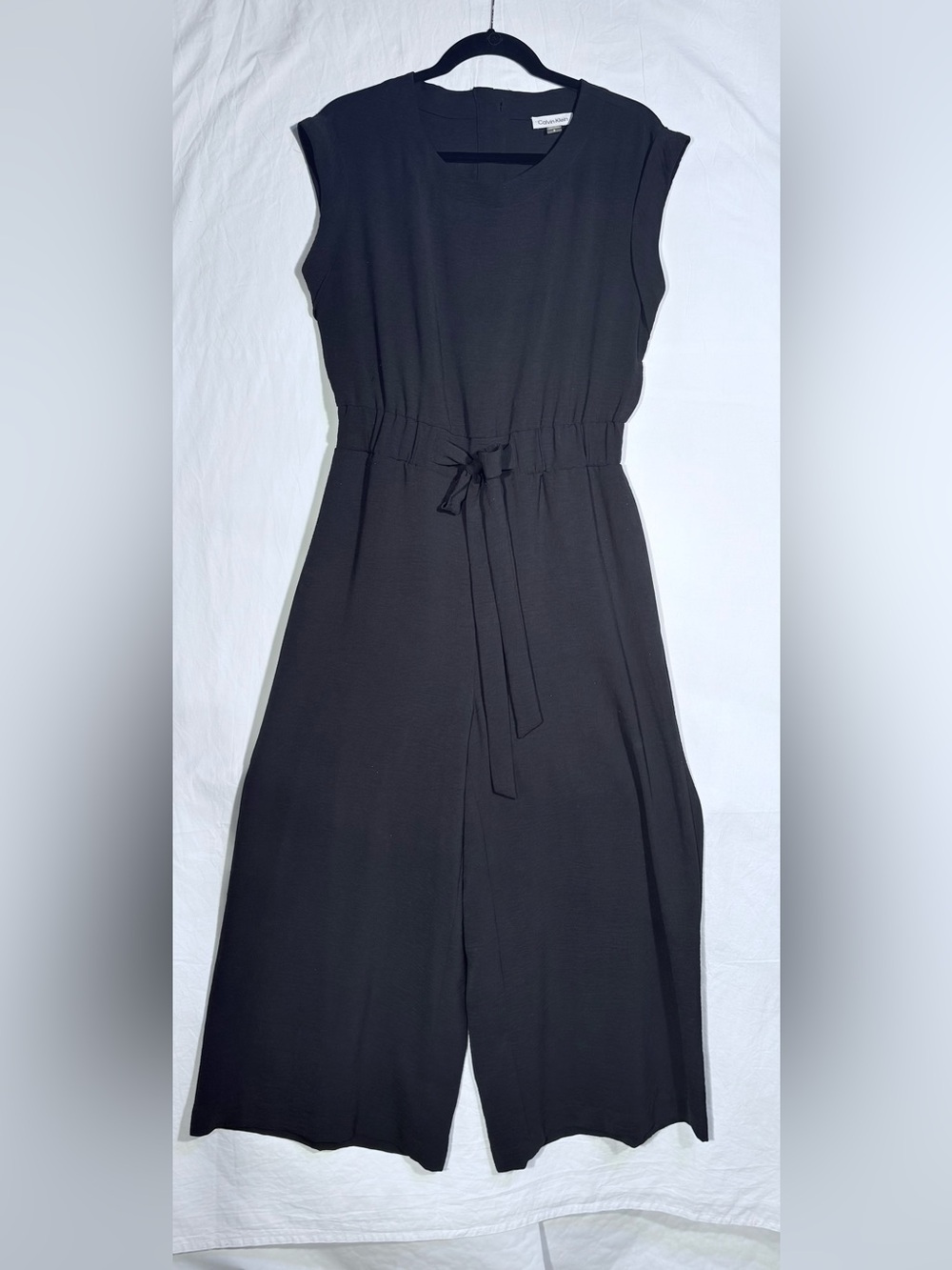 Calvin Klein Black Sleeveless jumpsuit With functional drawstring